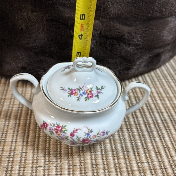 Favolina-Karolina SPRING GARLAND Sugar Bowl, Floral Sugar Bowl Poland 1950’s - Picture 12 of 15